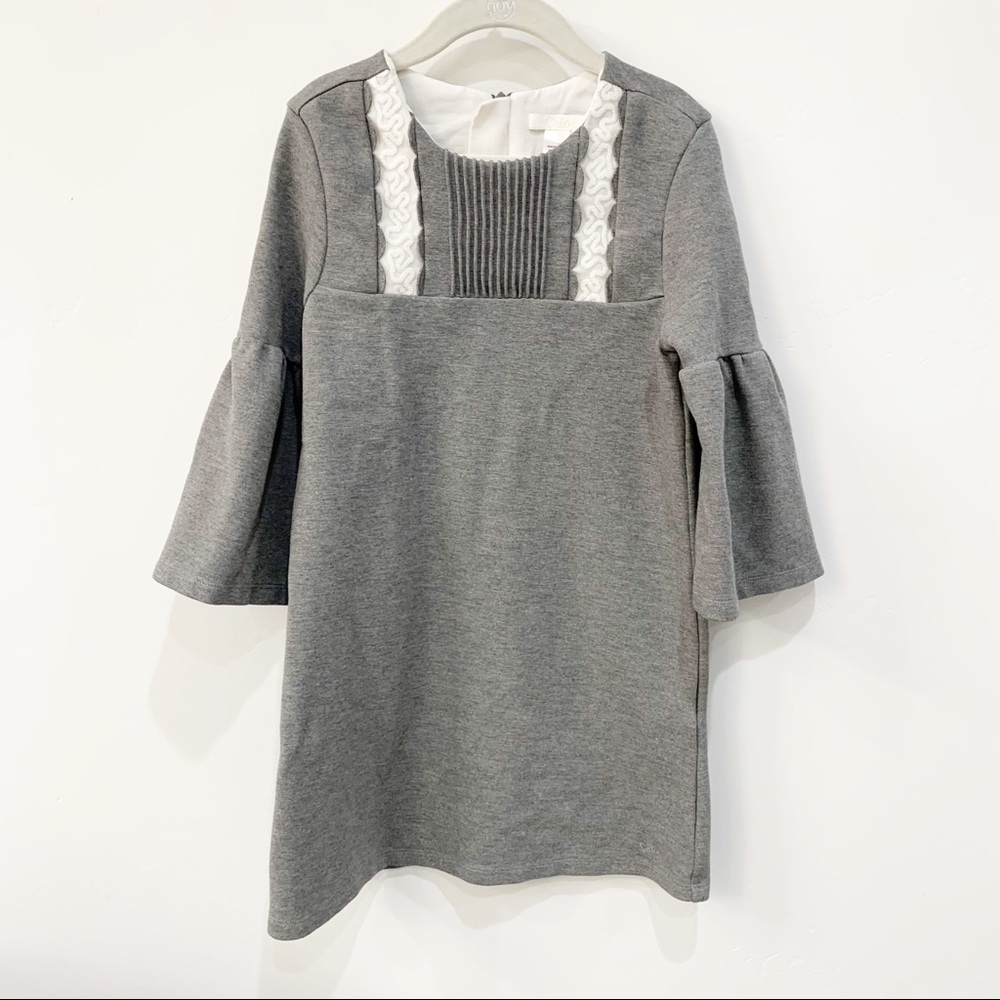 Chloe 8 Milan Gray Pintuck Shift Dress